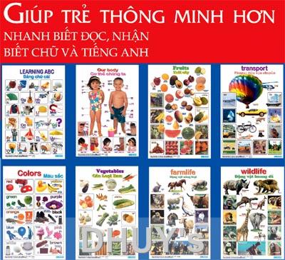 Bộ poster Anh Việt cho trẻ