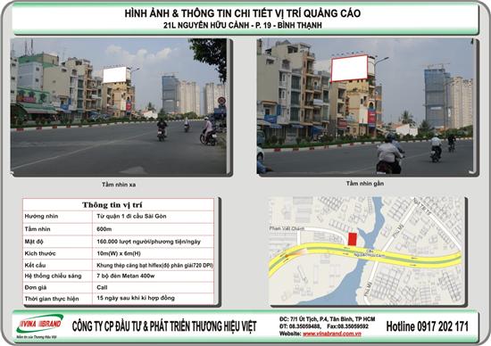 21L Nguyễn Hữu Cảnh - Q. Bình Thạnh - Bảng quảng cáo cho thuê