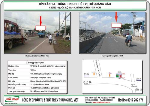 Pano tấm lớn quốc lộ 1A - Bình Chánh - Cửa ngõ TP HCM