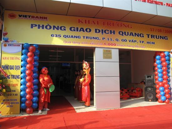 Tổ chức sự kiện: Lễ khai trương phòng giao dịch Việt Bank - Gò Vấp