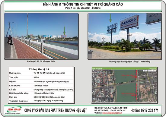 Thuong Hieu Viet cho thue bảng quảng cáo bên bờ sông Hàn - Tp Đà Nẵng