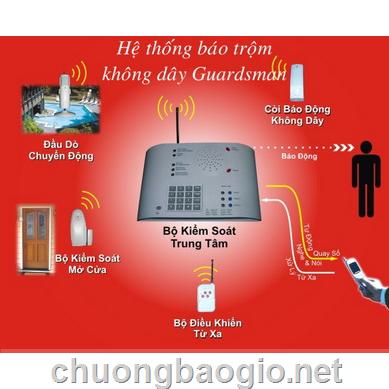 Hệ thống báo trộm không dây GUARDSMAN GS-3000  He thong bao trom khong day GUARDSMAN GS-3000