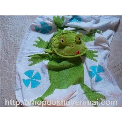 Khăn hoạt hình ếch xanh 100% cotton