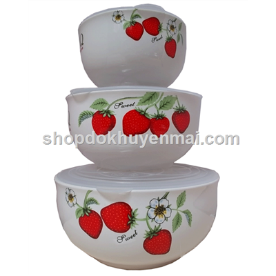 Bộ 3 thố sứ NutiIQ - Mời click vào hình xem thêm