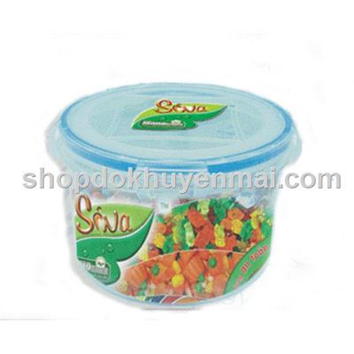 Hộp nhựa kháng khuẩn Sina tròn 1000 ml
