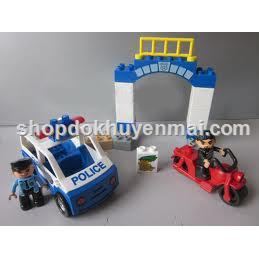 Lego xếp hình cảnh sát bắt cướp Enfa có đèn, nhạc