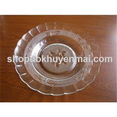 Bộ 6 dĩa thủy tinh Indo Đk 22cm