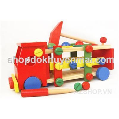 Xe tải Enfa bằng gỗ lắp ráp, thả hình đập bóng