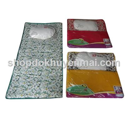 Bộ thảm + gối Abbott xếp gọn chống thấm - 3 màu: hồng, vàng, xanh