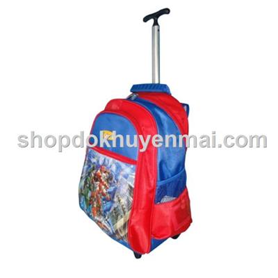 Balo cần kéo siêu nhẹ cao cấp bé trai hình Ben 10