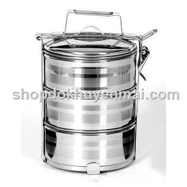 Camen inox 3 ngăn Nuti - đk 14cm