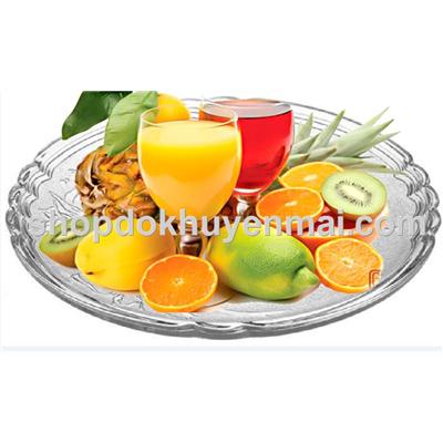 Dĩa thủy tinh Maggi đk 33cm, dĩa đại rất dày đẹp