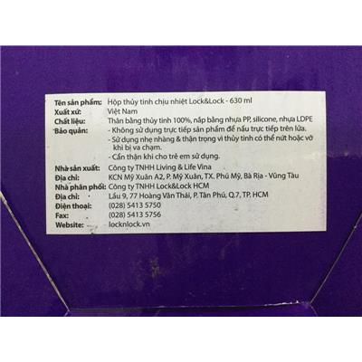Bá» 2 há»p thá»§y tinh CHá»® NHẬT chá»u nhiá»t Lock & Lock LLG426 630ml nắp gà i - Sữa PediaSure tặng