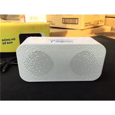Loa Bluetooth Và FM Kiêm Đồng Hồ Để Bàn - Kt: (14 x 7 x 4.5) cm