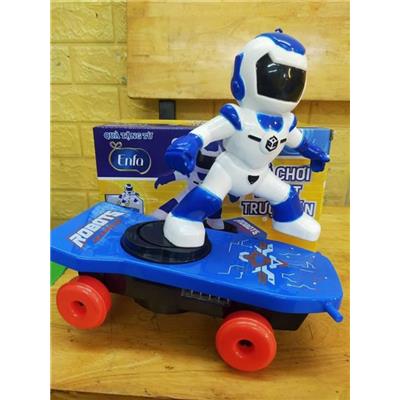 Đồ Chơi Robot Trượt Ván Có Nhạc Đèn + 3 PIN AA  Do Choi Robot Truot Van Co Nhac Den + 3 PIN AA
