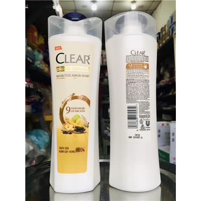 Dầu Gội Clear 9 THẢO DƯỢC Cổ Truyền Sạch Gàu Giảm Gãy Rụng 340g