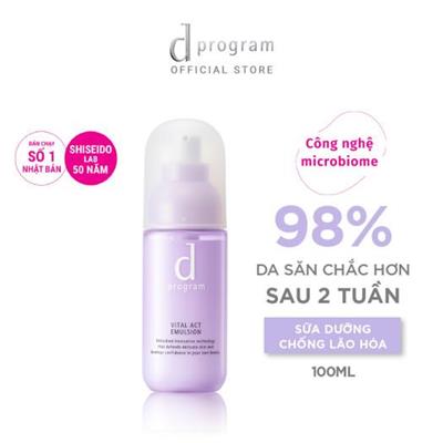 TÍM: Sữa Dưỡng D Program Cải Thiện Các Dấu Hiệu Lão Hóa 100ml Vital Act Emulsion  TIM: Sua Duong D Program Cai Thien Cac Dau Hieu Lao Hoa 100ml Vital Act Emulsion