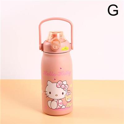 HỒNG: Bình Giữ Nhiệt HOẠT HÌNH Inox 316 Có Quai Xách 1000ml