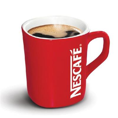 Ly Sứ NESCAFE 250ml Dáng Vuông Màu Đỏ Có Quai Cầm  Ly Su NESCAFE 250ml Dang Vuong Mau Do Co Quai Cam