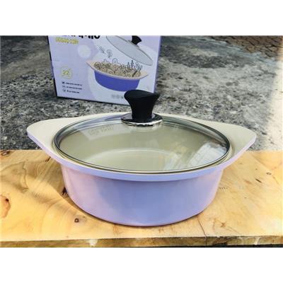 TÍM NHẠT, THÂN THẤP: NỒI Đúc Vân Đá Cao Cấp 5 Lớp GREEN COOK GCS02-20IHGP Size 22cm Đáy Từ  TIM NHAT, THAN THAP: NOI Duc Van Da Cao Cap 5 Lop GREEN COOK GCS02-20IHGP Size 22cm Day Tu