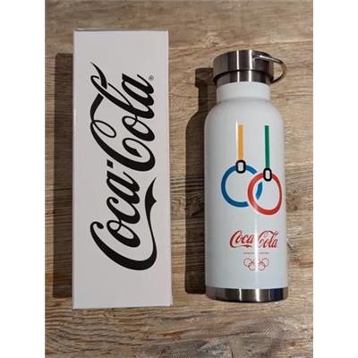 TRẮNG: Bình Giữ Nhiệt COCA COLA Olympic 500ml Có Quai Xách