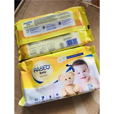 Combo 2 Bịch Khăn Giấy Ướt PASEO Baby 50 Tờ - Hương Hoa Cúc La Mã