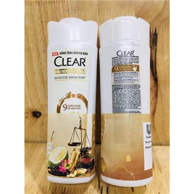 Dầu Gội Clear 9 THẢO DƯỢC Cổ Truyền Sạch Gàu Giảm Gãy Rụng 140g