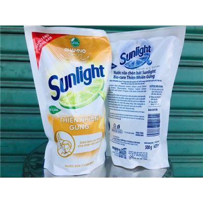 NHỎ: Túi Nước RỬA CHÉN Sunlight Thiên Nhiên Gừng 500g