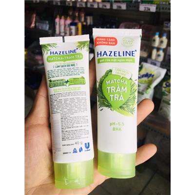 TUÝP Sữa Rửa Mặt Ngừa Mụn Hazeline MATCHA TRÀM TRÀ 40g  TUYP Sua Rua Mat Ngua Mun Hazeline MATCHA TRAM TRA 40g