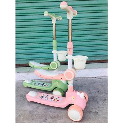 Xe Trượt Scooter 2 Tầng NUTIFOOD Có Nhạc Đèn Cho Bé 3 - 6 Tuổi MÀU HỒNG