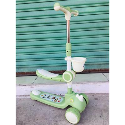 Xe Trượt Scooter 2 Tầng NUTIFOOD Có Nhạc Đèn Cho Bé 3 - 6 Tuổi MÀU XANH