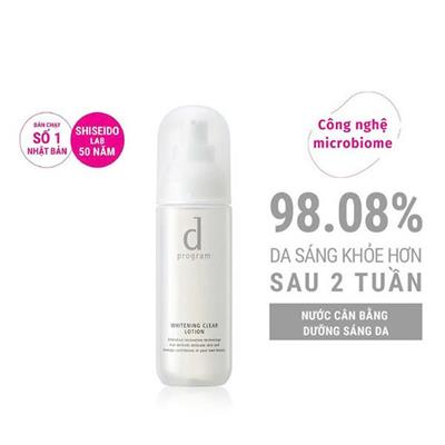 TRẮNG CAO: Nước Cân Bằng d program DƯỠNG TRẮNG MỜ THÂM 125ml Whitening Clear Lotion