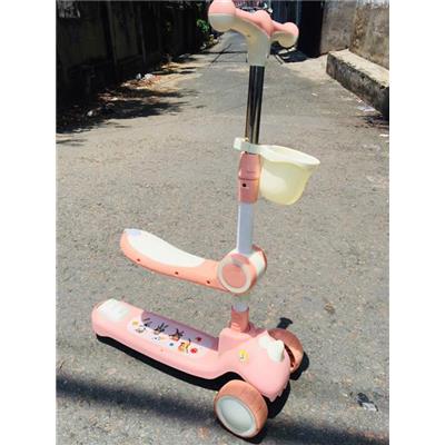 HỒNG: Xe Trượt Scooter 2 Tầng NUTIFOOD Có Nhạc Đèn Cho Bé 3 - 6 Tuổi