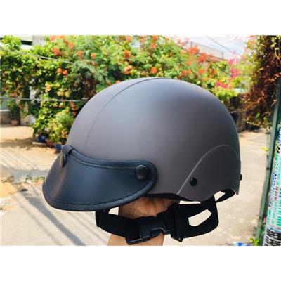 Nón Bảo Hiểm Nữa Đầu Delites Size L - Màu Xám Nâu