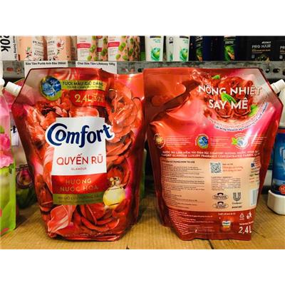 Nước Xả Vải Comfort Hương Nước Hoa Thiên nhiên Quyến Rũ 2.4l - ĐỎ