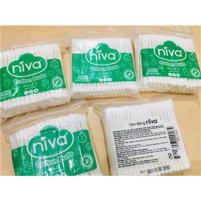 COMBO 5 TÚI: Tăm Bông Niva Túi 100 Que Thân Nhựa AZ2 Đa Năng Chuyên Dùng Ngoáy Tai, Vệ Sinh, Trang Điểm  COMBO 5 TUI: Tam Bong Niva Tui 100 Que Than Nhua AZ2 Da Nang Chuyen Dung Ngoay Tai, Ve Sinh, Trang Diem