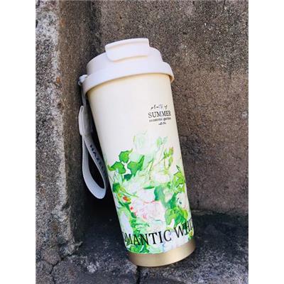 Ly Giữ Nhiệt SUMMER Hoa Hồng Trắng Hazeline