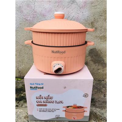 NỒI LẨU ĐIỆN ĐA NĂNG GREEN COOK GCEH2420 2 Lít CÓ XỬNG HẤP