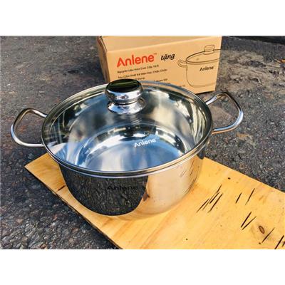 NỒI INOX 3 Đáy FIVE STAR FSN24021 Size 24cm Nắp Kính (Anlene)