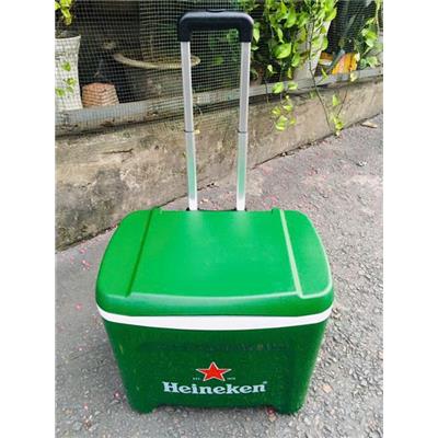 Thùng Đá HEINEKEN 42 Lít Có Vòi Xả, CẦN KÉO BÁNH XE + PHỤ PHÍ 30 NGÀN  Thung Da HEINEKEN 42 Lit Co Voi Xa, CAN KEO BANH XE + PHU PHI 30 NGAN