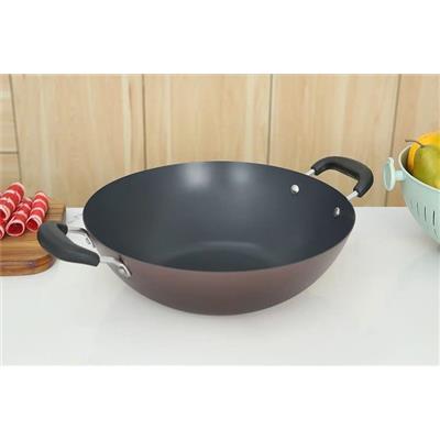 Chảo Xào Sâu Lòng 32cm Green Cook GCW03-32IH Chống Dính HAI QUAI CẦM