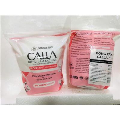 MỘT GÓI: Bông Tẩy Trang CALLA 30 Miếng TRÒN MỊN