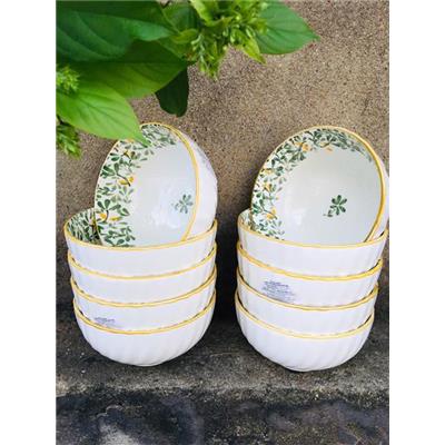 Combo 10 Chén Sứ Họa Tiết CỎ 3 LÁ May Mắn  Combo 10 Chen Su Hoa Tiet CO 3 LA May Man