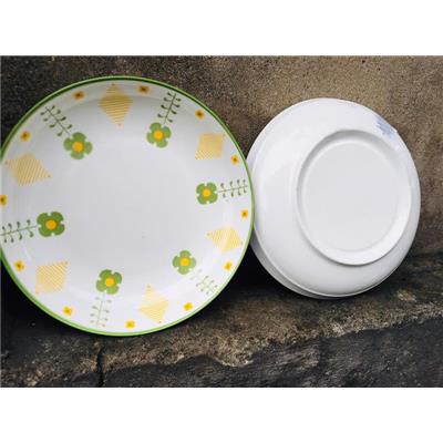Dĩa Sứ Decor Sâu Lòng 8 In Họa Tiết HOA XANH