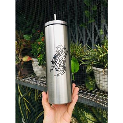 Bình Giữ Nhiệt STING 600ml HÌNH TRỤ CAO Kèm Ống Hút