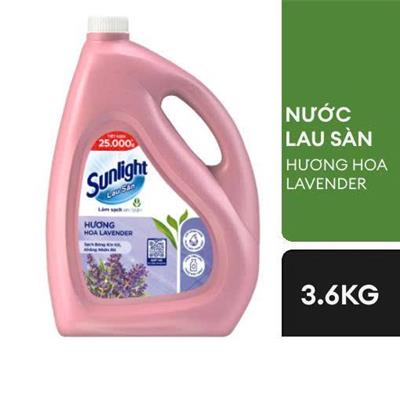 Nước Lau Sàn Sunlight Tinh Dầu Thảo Mộc HƯƠNG LAVENDER Can 3.6kg