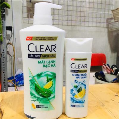 Dầu Gội Clear BẠC HÀ MÁT LẠNH Sạch Gàu 630g + Tặng Kèm Chai 140g