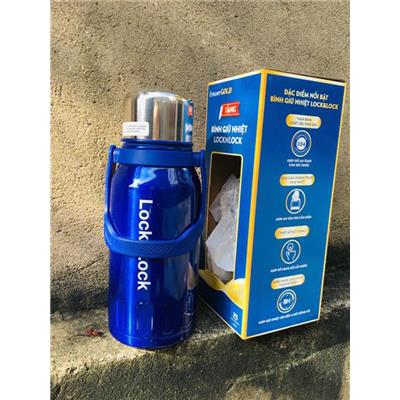 XANH: Bình Giữ Nhiệt LocknLock 1150ml Có Quai Xách  XANH: Binh Giu Nhiet LocknLock 1150ml Co Quai Xach