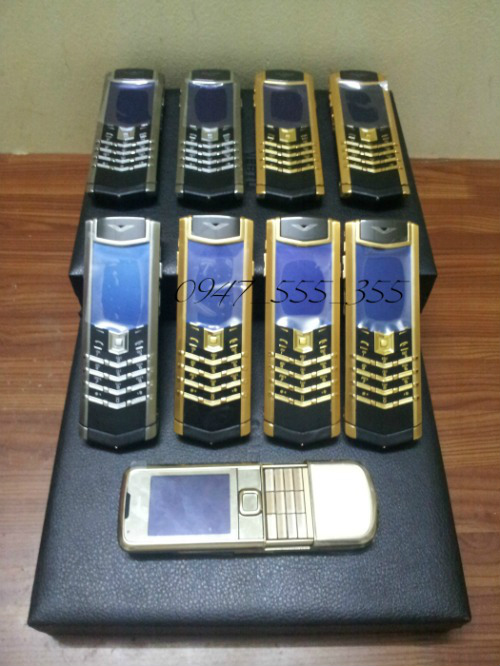 Vertu Signature S White_Rose Gold_Chocolate Gold Vertu Ti Cam Ung