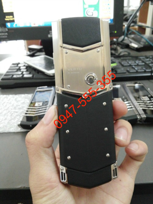 Vertu Signature S White_Rose Gold_Chocolate Gold Vertu Ti Cam Ung